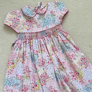 Charming smocked Dress with Peter Pan Collar